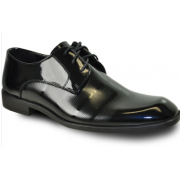 VANGELO Men Dress Shoe ROCKEFELLER Oxford Formal Tuxedo for Prom & Wedding Black Patent - Wide Width Available
